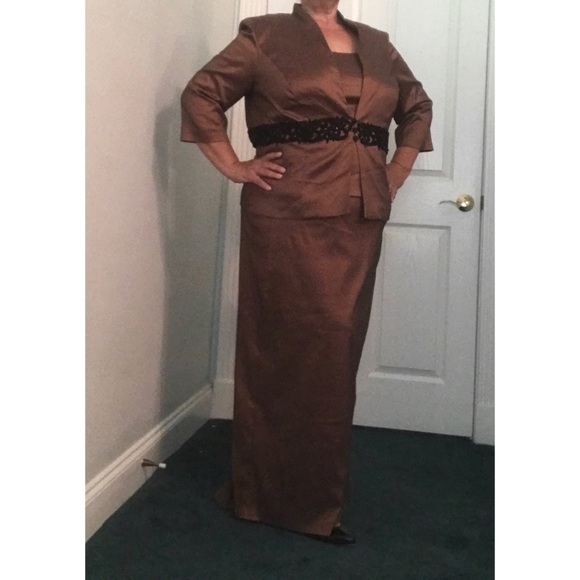 copper mother of the bride dress